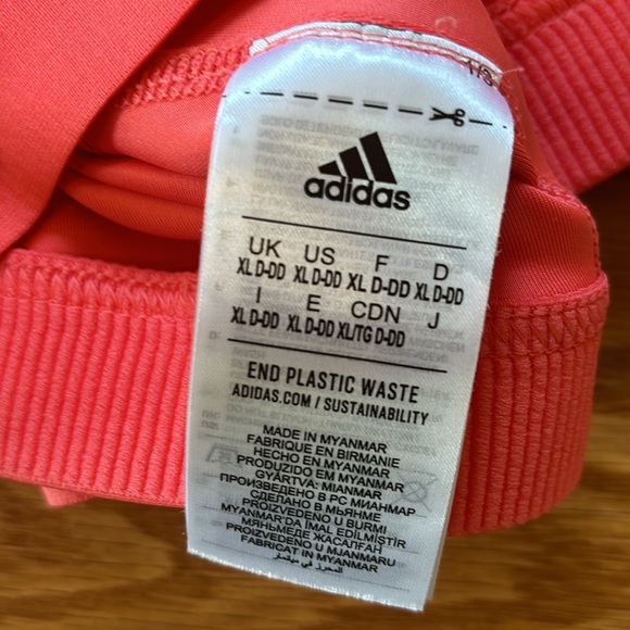 Adidas Aeroready Training Workout Sports Bra Size XL D-DD - Picture 7 of 11